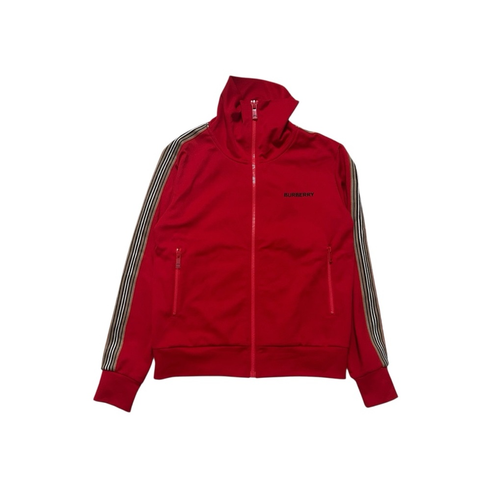 New Burberry Nova Check Stripe Track Jacket Size Medium